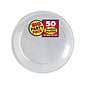 Amscan Plastic Plates, Clear, 50/Pack, 3 Packs (630730.86)