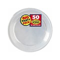Amscan Plastic Plates, Clear, 50 Plates/Pack, 2 Pack (630732.86)
