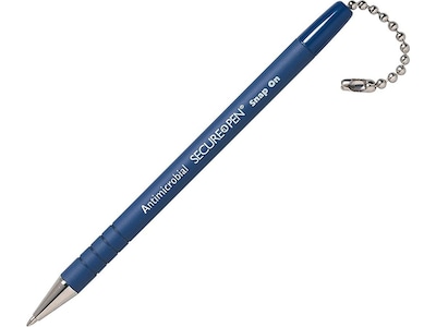 MMF Industries Secure-A-Pen Counter Top Pen, Medium Point, Blue Ink (28708)