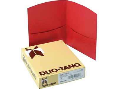Oxford Contour 2-Pocket Presentation Folders, Red, 25/Box (OXF 5062558)