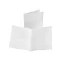 Oxford Linen 2-Pocket Presentation Folders, White, 25/Box (OXF 53404)