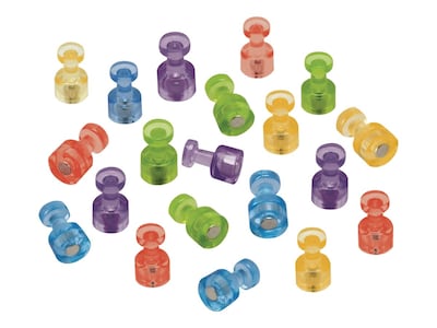 Quartet Magnetic Push Pins, Assorted Colors, 20/Pack (MPPC)