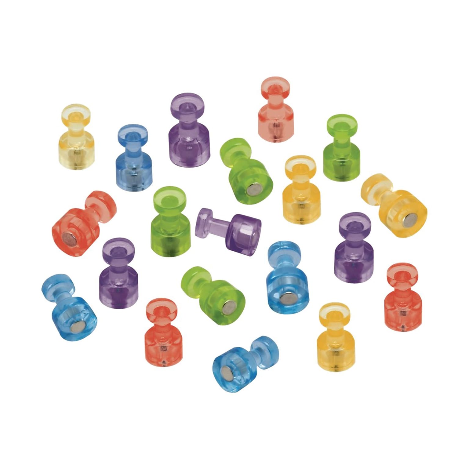 Quartet Magnetic Push Pins, Assorted Colors, 20/Pack (MPPC)