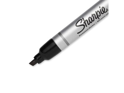 Sharpie PRO Permanent Markers, Chisel Tip, Black, 12/Pack (1794224)