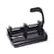 Officemate Heavy Duty Adjustable 2-3 Hole  Punch with Lever Handle, 32 Sheet Capacity, Black (90078)