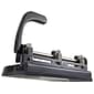 Officemate Heavy Duty Adjustable 2-3 Hole  Punch with Lever Handle, 32 Sheet Capacity, Black (90078)