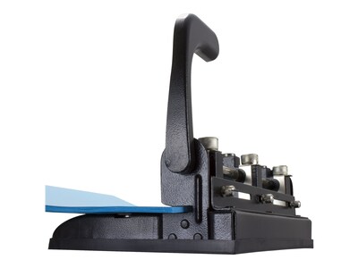 Officemate Heavy Duty Adjustable 2-3 Hole  Punch with Lever Handle, 32 Sheet Capacity, Black (90078)