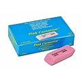 Dixon Pink Carnation Medium Erasers, Pink, Dozen (38900)