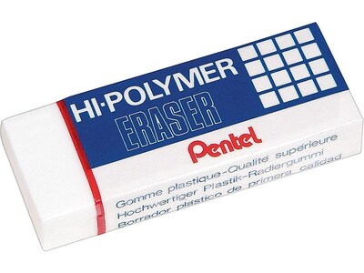 Pentel Hi-Polymer Eraser, White (ZEH10)