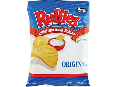 Ruffles Original Potato Chips, 1.5 oz., 64/Carton (44363)