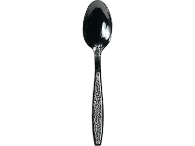 Solo Guildware® Polystyrene Tea Spoons, Extra Heavy-Weight, Black, 1000/Carton (GDR7TS-0004)