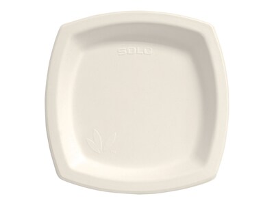 Solo Bare® Eco-Forward® Fiber/Bagasse Plates, Ivory, 125/Pack (8PSC-2050)