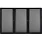 Ghent Ovation Fabric Enclosed Bulletin Board, Black Frame, 4'H x 6'W (OVK5-F91)
