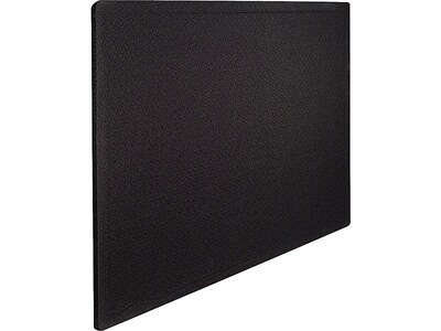 Quartet Oval Office Fabric Bulletin Board, Frameless, 3'H x 4'W (7684BK)