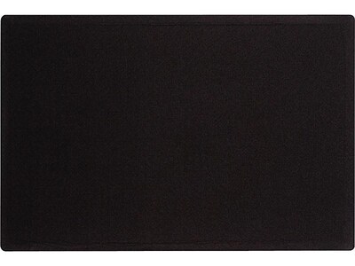 Quartet Oval Office Fabric Bulletin Board, Frameless, 3'H x 4'W (7684BK)