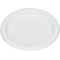 Table Mate Plastic Plates, White, 125/Pack (TBL-7644)