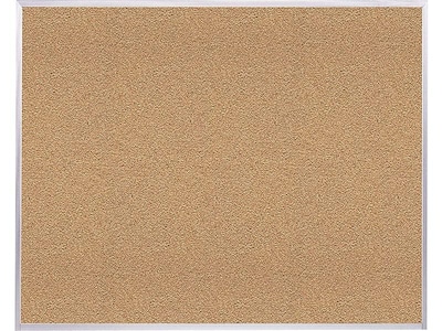 Ghent Traditional Cork Bulletin Board, Aluminum Frame, 4H x 8W (AK48)