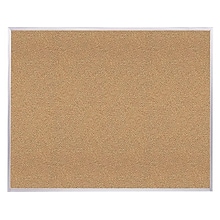 Ghent Traditional Cork Bulletin Board, Aluminum Frame, 4H x 8W (AK48)