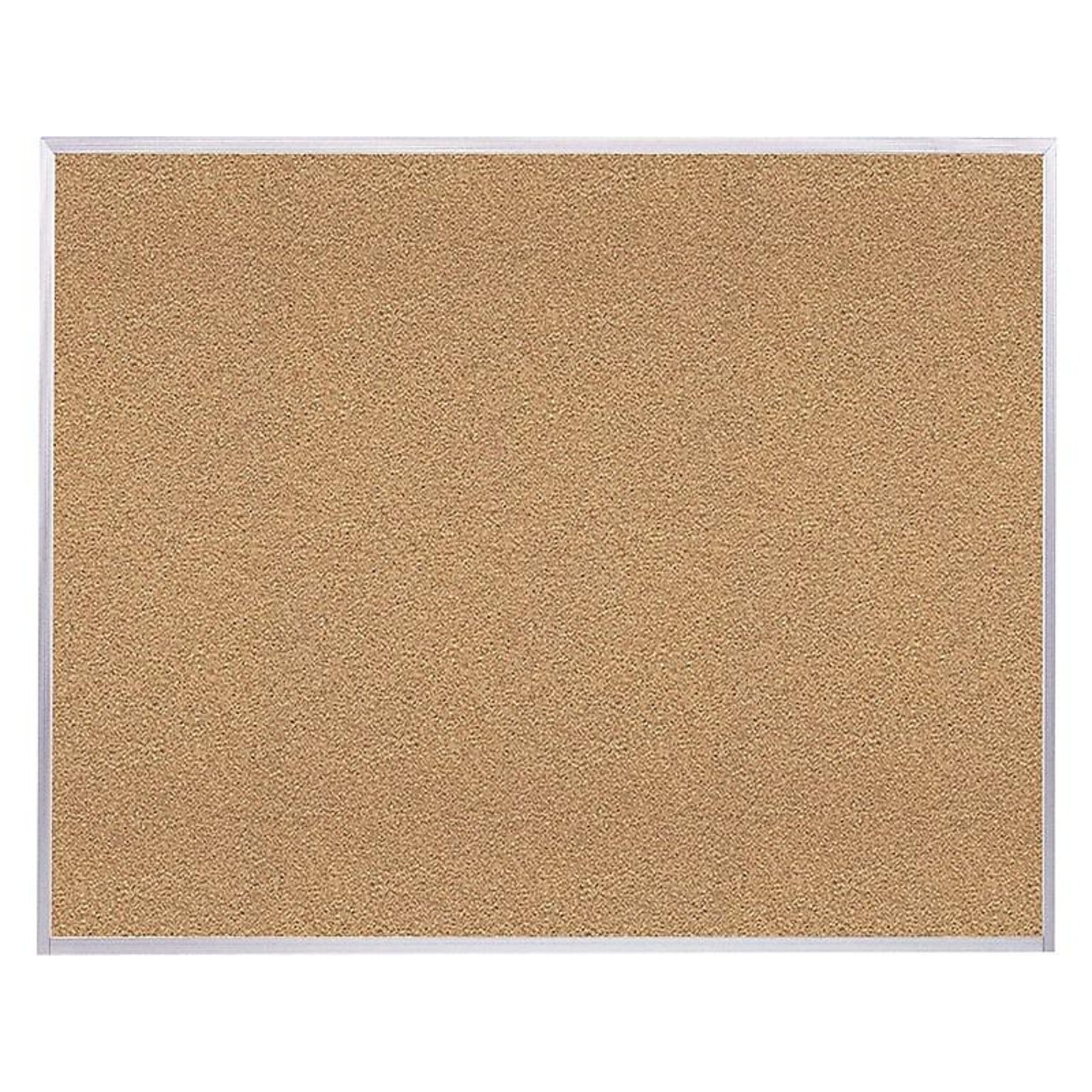 Ghent Traditional Cork Bulletin Board, Aluminum Frame, 4H x 8W (AK48)