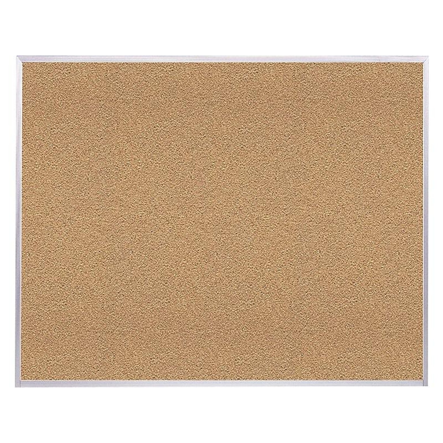 Ghent Traditional Cork Bulletin Board, Aluminum Frame, 4H x 8W (AK48)