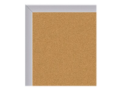 Ghent Traditional Cork Bulletin Board, Aluminum Frame, 4'H x 8'W (AK48)