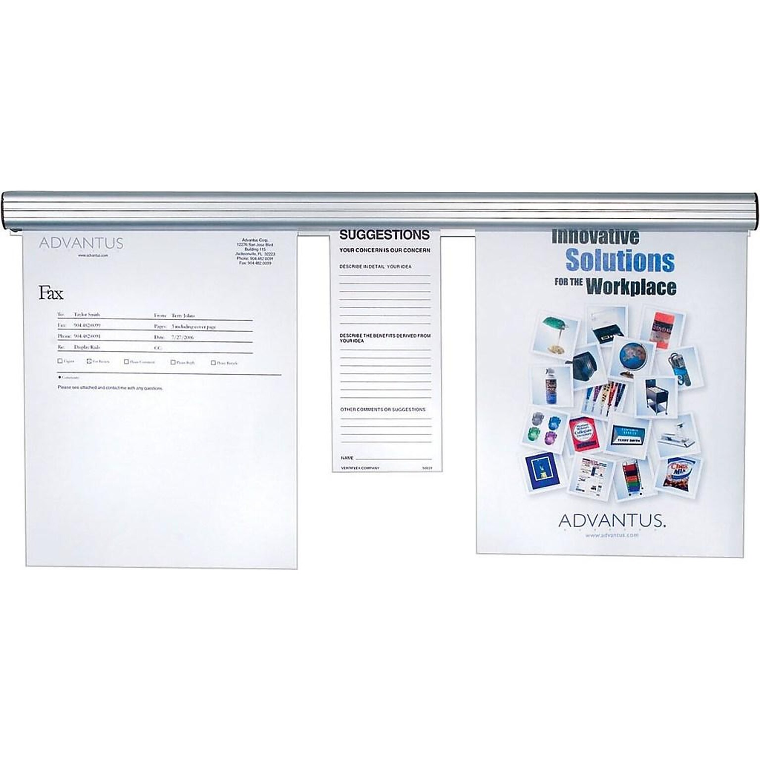 Advantus Grip-A-Strip Display Rail, 96”L x 1.5”H (2015)