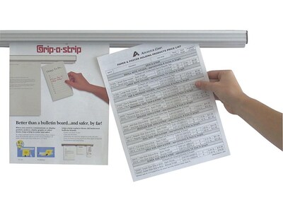 Advantus Grip-A-Strip Display Rail, 48”L x 1.5”H (2010)