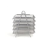 Mind Reader Network Collection Front Loading Letter Tray, Silver Steel Mesh (5TPAPER-SIL)