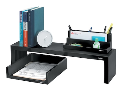 Fellowes Designer Suites Desk Shelf, Holds Up to 30 lbs., Black (8038801)