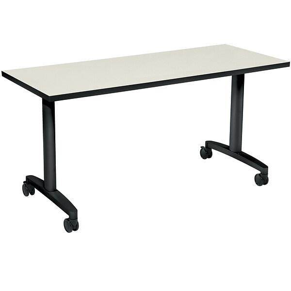 HON Huddle Training Room Table, 24D x 60W, Gray (HONHUD2460FXB9)
