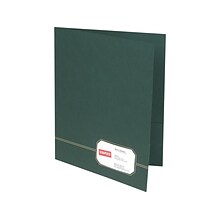 Oxford Monogram Executive 2-Pocket Presentation Folders, Green/Gold, 4/Pack (OXF 04164)