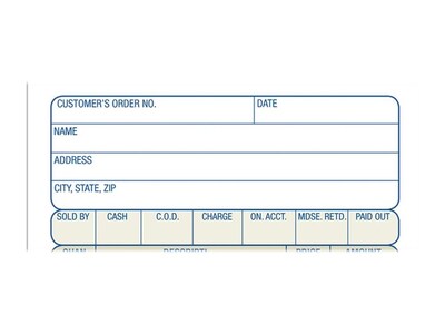 Adams 3-Part Carbonless Sales Orders, 7.19"L x 4.19"W, 50 Sets/Book (TC4705)