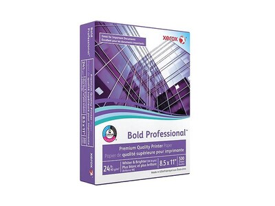 Xerox Bold Professional 8.5" x 11" Bond Paper, 24 lbs., 98 Brightness, 500 Sheets/Ream, 5 Reams/Carton (3R13038)