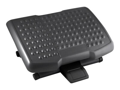 Lorell Height-Adjustable Footrest, 4- 6.5, Black (12818)