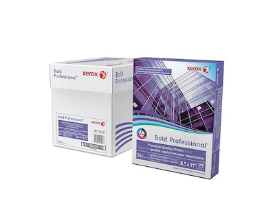 Xerox Bold Professional 8.5" x 11" Bond Paper, 24 lbs., 98 Brightness, 500 Sheets/Ream, 5 Reams/Carton (3R13038)
