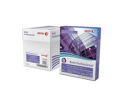 Xerox Bold Professional 8.5" x 11" Bond Paper, 24 lbs., 98 Brightness, 500 Sheets/Ream, 5 Reams/Carton (3R13038)