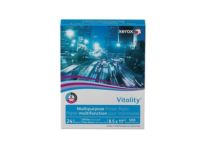 Xerox Vitality 8.5 x 11 Multipurpose Paper, 24 lbs., 92 Brightness, 500 Sheets/Ream (3R02531)