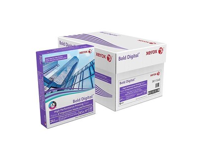 Xerox Bold Digital 8.5" x 11" Paper, 24 lbs., 98 Brightness, 500 Sheets/Ream, 10 Reams/Carton (3R11540)