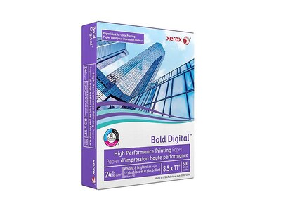 Xerox Bold Digital 8.5" x 11" Paper, 24 lbs., 98 Brightness, 500 Sheets/Ream, 10 Reams/Carton (3R11540)