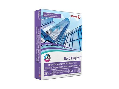 Xerox Bold Digital Bond Paper, 28 lbs., 8.5" x 11", 100 Brightness, 500 Sheets/Ream (3R11760)