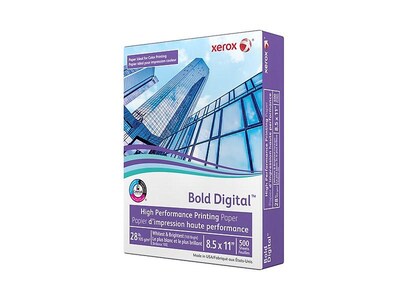 Xerox Bold Digital Bond Paper, 28 lbs., 8.5 x 11, 100 Brightness, 500  Sheets/Ream (3R11760)