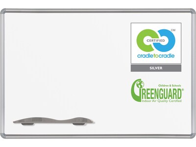 Best-Rite Green-Rite Steel Dry-Erase Whiteboard, Aluminum Frame, 4' x 3' (E2H2PC)