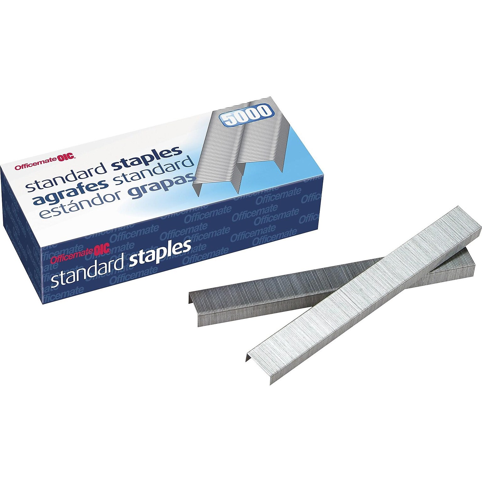 Officemate Standard Staples, 1/4 Leg Length, 5000/Box (91900)