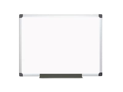 Bi-Office Maya Lacquered Steel Dry-Erase Whiteboard, Aluminum Frame, 4 x 3 (MA0507170)