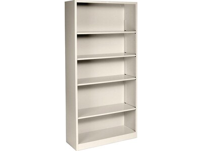 HON Brigade 5-Shelf 71"H Bookcase, Putty Steel (HS72ABCL)