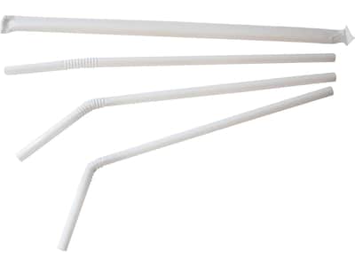 Berkley Square Polypropylene Straws 7.75", White, 400/Box (1245100)