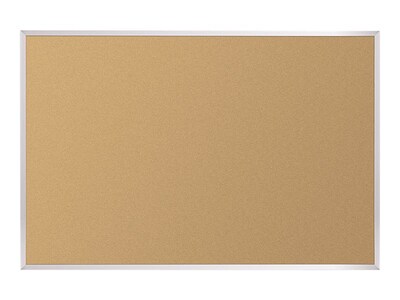 Best-Rite Valu-Tak Cork Bulletin Board, Black Frame, 4H x 10W (301AK)