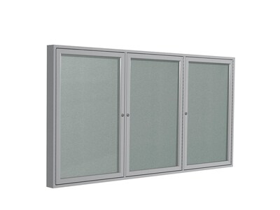 Ghent Vinyl Enclosed Bulletin Board, Satin Frame, 3H x 6W (PA33672VX-193)