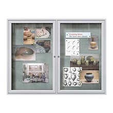 Ghent Vinyl Enclosed Bulletin Board, Satin Frame, 3H x 4W (PA23648VX-193)