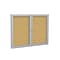 Ghent Cork Enclosed Bulletin Board, Satin Frame, 3H x 4W (PA23648K)